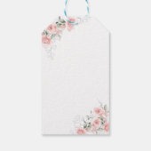 Étiquettes-cadeau Merci de de Baby shower de bocal rose (Dos)