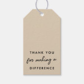 Étiquettes-cadeau Merci de faire une différence (Devant)
