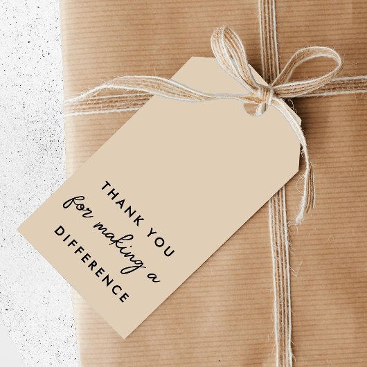 Étiquettes-cadeau Merci de faire une différence