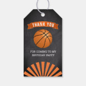 Étiquettes-cadeau Merci de fête d'anniversaire de basket (Dos)
