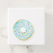 Étiquettes Cadeau Merci de fête d'anniversaire de l'arrosage bleu (En situation)