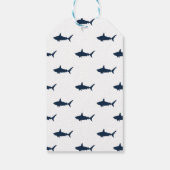 Étiquettes-cadeau Merci de fête d'anniversaire de requins (Dos)
