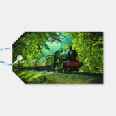 Étiquettes-cadeau Merci de fête d'anniversaire de Steam Train (Dos Horizontal)
