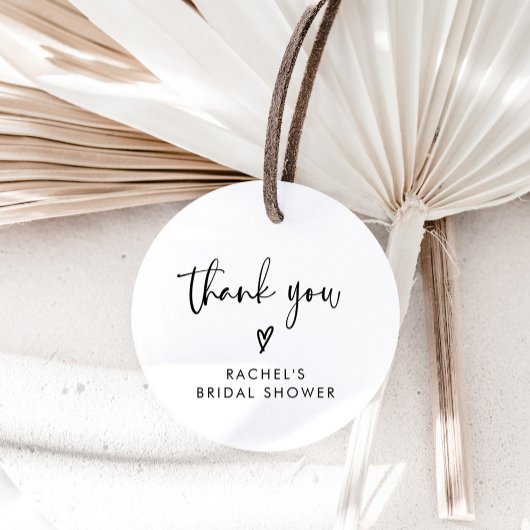 Étiquettes Cadeau Merci de Fête des mariées Boho moderne