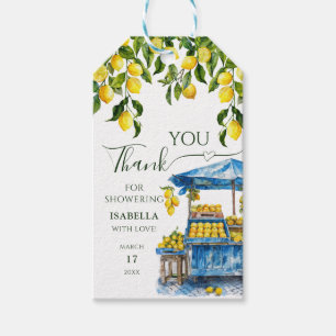 Étiquettes-cadeau Merci de Fête des mariées Citrus Citron frais du m