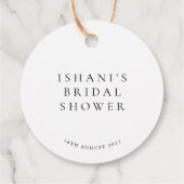 Étiquettes Cadeau Merci de Fête des mariées de calligraphie minimali (Dos)