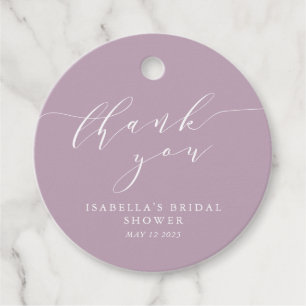 Étiquettes Cadeau Merci de Fête des mariées Lilac classique minimali