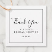 Étiquettes Cadeau Merci de Fête des mariées minimal (Devant)