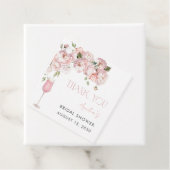 Étiquettes Cadeau Merci de Fête des mariées rose moderne (En situation)