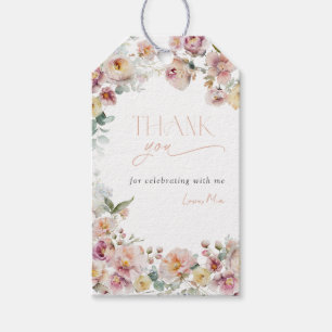 Étiquettes-cadeau Merci de Fête des mariées rose Pêche vintage Favor