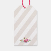 Étiquettes-cadeau Merci de Fête des mariées simple Bouquet d'aquarel (Dos)