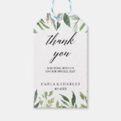 Étiquettes-cadeau Merci de feuillage végétal moderne (Devant)