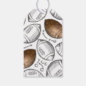 Étiquettes-cadeau Merci de football aquarelle (Dos)