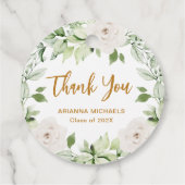 Étiquettes Cadeau Merci de graduation florale botanique (Dos)