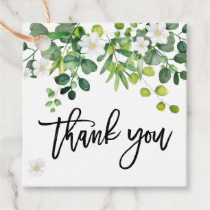 Étiquettes Cadeau Merci de jardin botanique Message Printemps Mariag