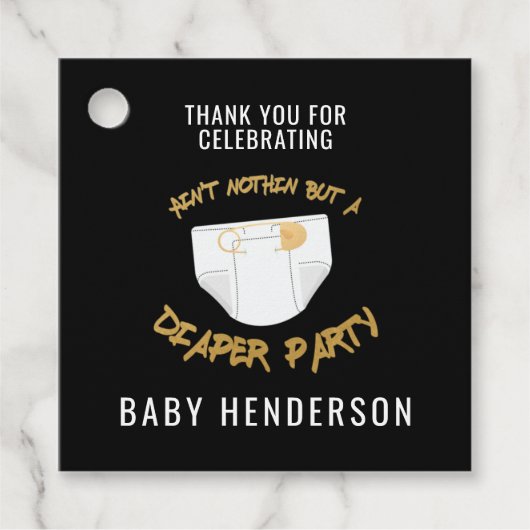 Étiquettes Cadeau Merci de la partie de couche Hip hop (Devant)