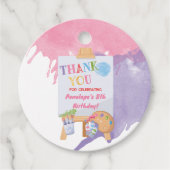 Étiquettes Cadeau Merci de la partie de peinture (Devant)