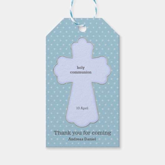 Étiquettes-cadeau Merci de la Sainte Communion * Choisir la couleur  (Devant)