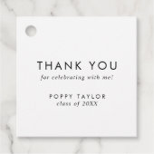 Étiquettes Cadeau Merci de la typographie chic (Devant)