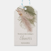 Étiquettes-cadeau Merci de laiton Rustique Boho Pampas (Devant)