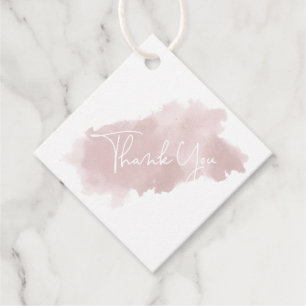 Étiquettes Cadeau Merci de lavage d'encre minimaliste