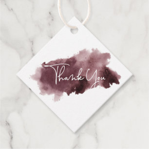 Étiquettes Cadeau Merci de lavage d'encre minimaliste