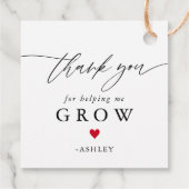 Étiquettes Cadeau Merci de m'aider à grandir Cadeau enseignant succu (Dos)