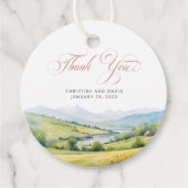 Étiquettes Cadeau Merci de Mariage agricole rustique (Devant)