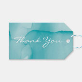 Étiquettes-cadeau Merci de Mariage bleu moderne (Devant (Horizontal))