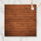 Étiquettes Cadeau Merci de Mariage de bois rose rose rustique (Dos)