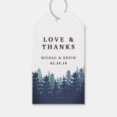 Étiquettes-cadeau Merci de Mariage de forêt d'hiver (Devant)