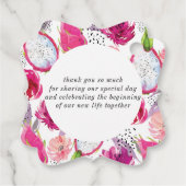 Étiquettes Cadeau Merci de Mariage de fruits Pitaya Dragon (Dos)