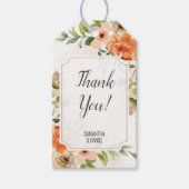 Étiquettes-cadeau Merci de Mariage en terre cuite rustique (Devant)