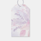 Étiquettes-cadeau Merci de Mariage floral pourpre (Dos)