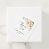 Étiquettes Cadeau Merci de Mariage floral rustique (En situation)