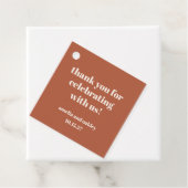 Étiquettes Cadeau Merci de mariage personnalisé Gras Rust Fall Retro (En situation)