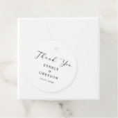 Étiquettes Cadeau Merci de mariage simple et élégant (En situation)