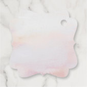 Étiquettes Cadeau Merci de mariage tropical floral (Dos)