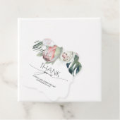 Étiquettes Cadeau Merci de mariage tropical floral (En situation)