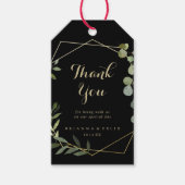 Étiquettes-cadeau Merci de Mariage vert rouge géométrique (Devant)