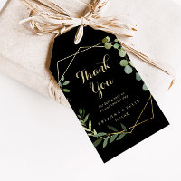 Merci de Mariage vert rouge géométrique