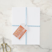 Étiquettes-cadeau Merci de modèle Zèbre orange et blanc (With Twine)