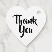 Étiquettes Cadeau Merci de monogramme Décontracté noir (Dos)