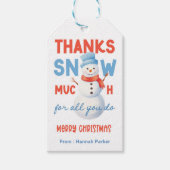 Étiquettes-cadeau Merci de neige beaucoup (Devant)