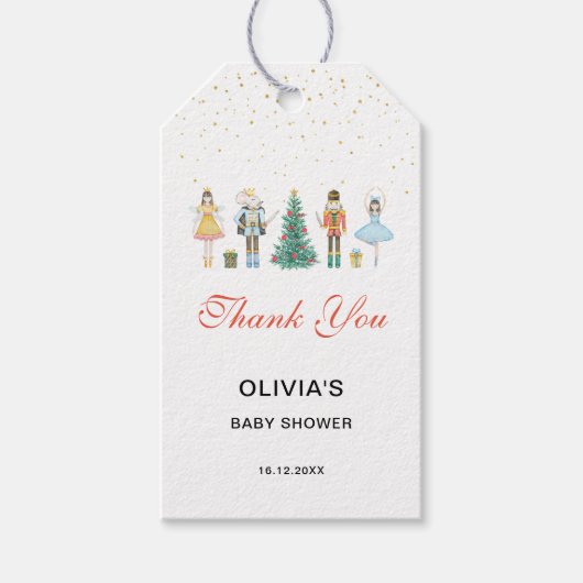 Étiquettes-cadeau Merci de Noël de Nutcracker (Devant)