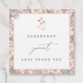 Étiquettes Cadeau Merci de Pâques de printemps doux (Devant)