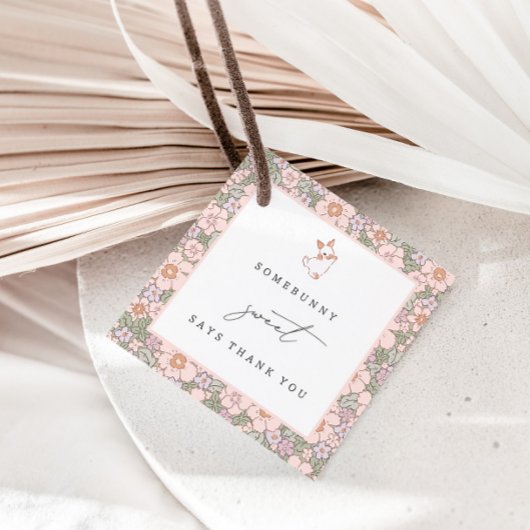 Étiquettes Cadeau Merci de Pâques de printemps doux