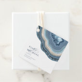 Étiquettes Cadeau Merci de Parties scintillant Géode Agate Dusty Blu (En situation)