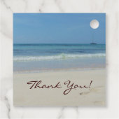 Étiquettes Cadeau Merci de plage (Dos)