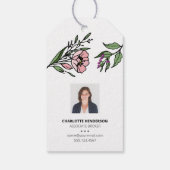 Étiquettes-cadeau Merci de référence de la photo du locataire (Dos)